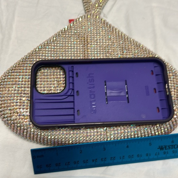 Kelly & Kattie evening purse bag, gold multi colors. Wrist strap - Picture 7 of 11